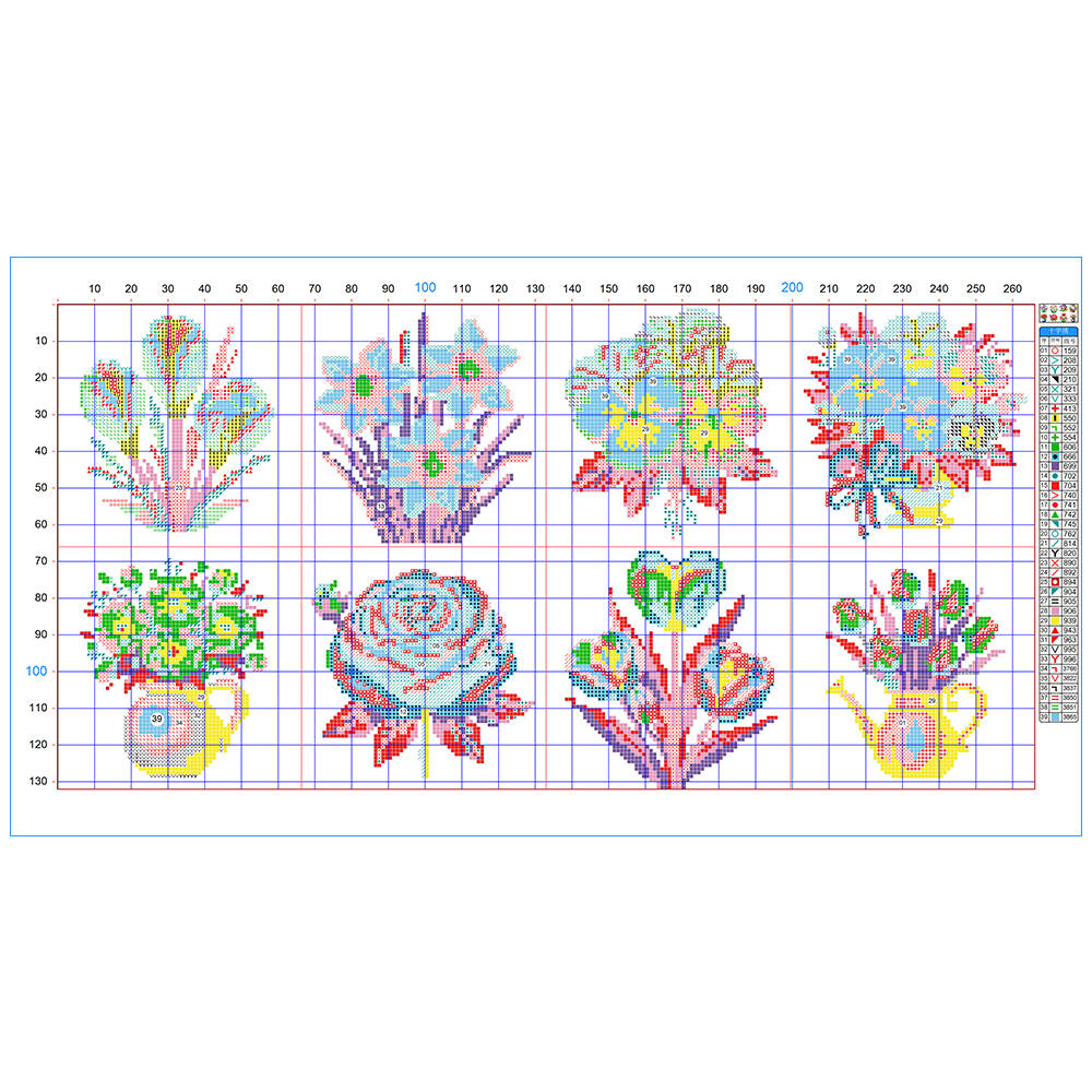 Evershine 8pcs Mini Flower Cro - Embroidery Design Patterns Flowers ulasan dan harga