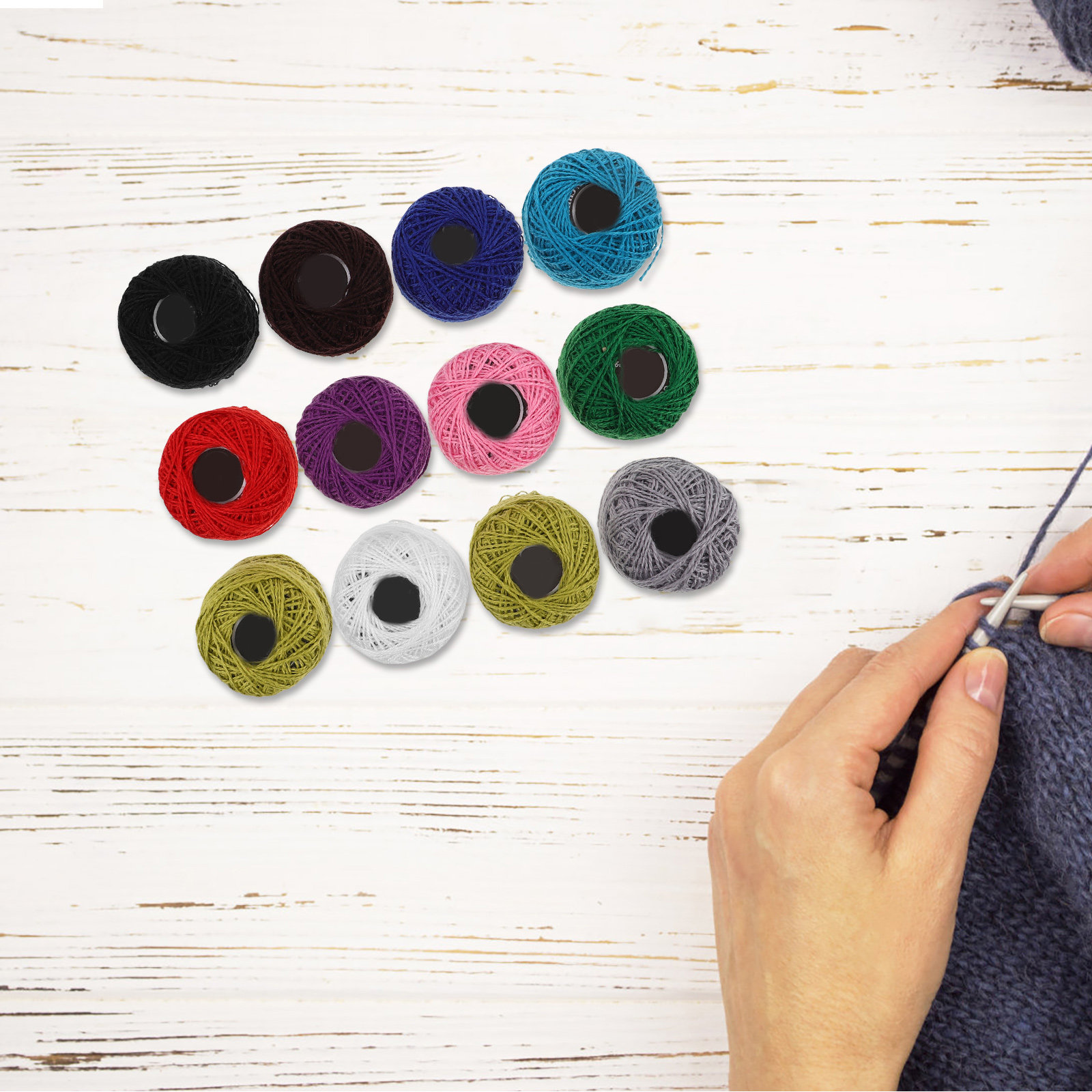 12Pcs Cotton Embroidery Floss  - Embroidery Floss ulasan dan harga