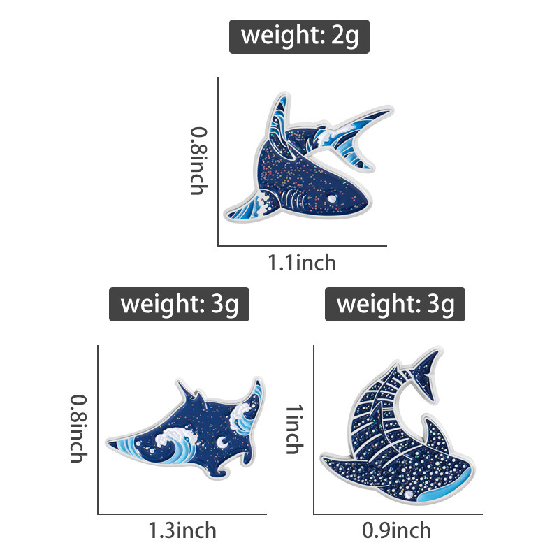 Cartoon marine creatures Ename - Embroidery Whale ulasan dan harga