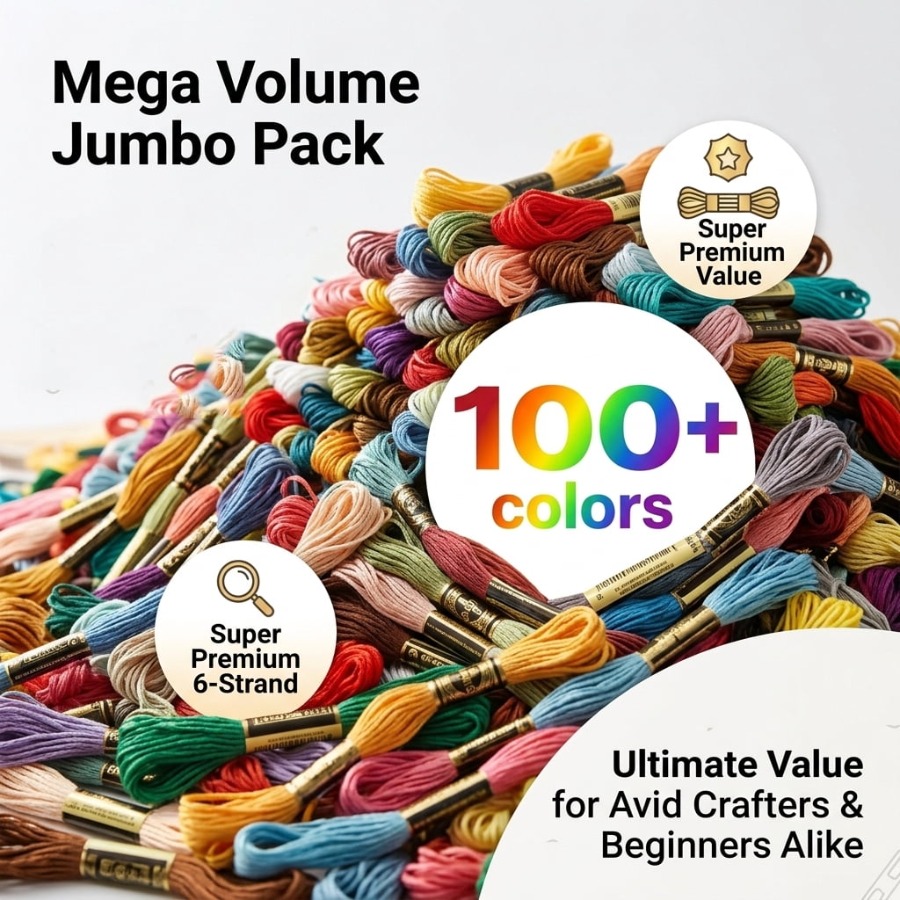 100 Colors Cotton DMC Cross Fl - Embroidery Floss ulasan dan harga