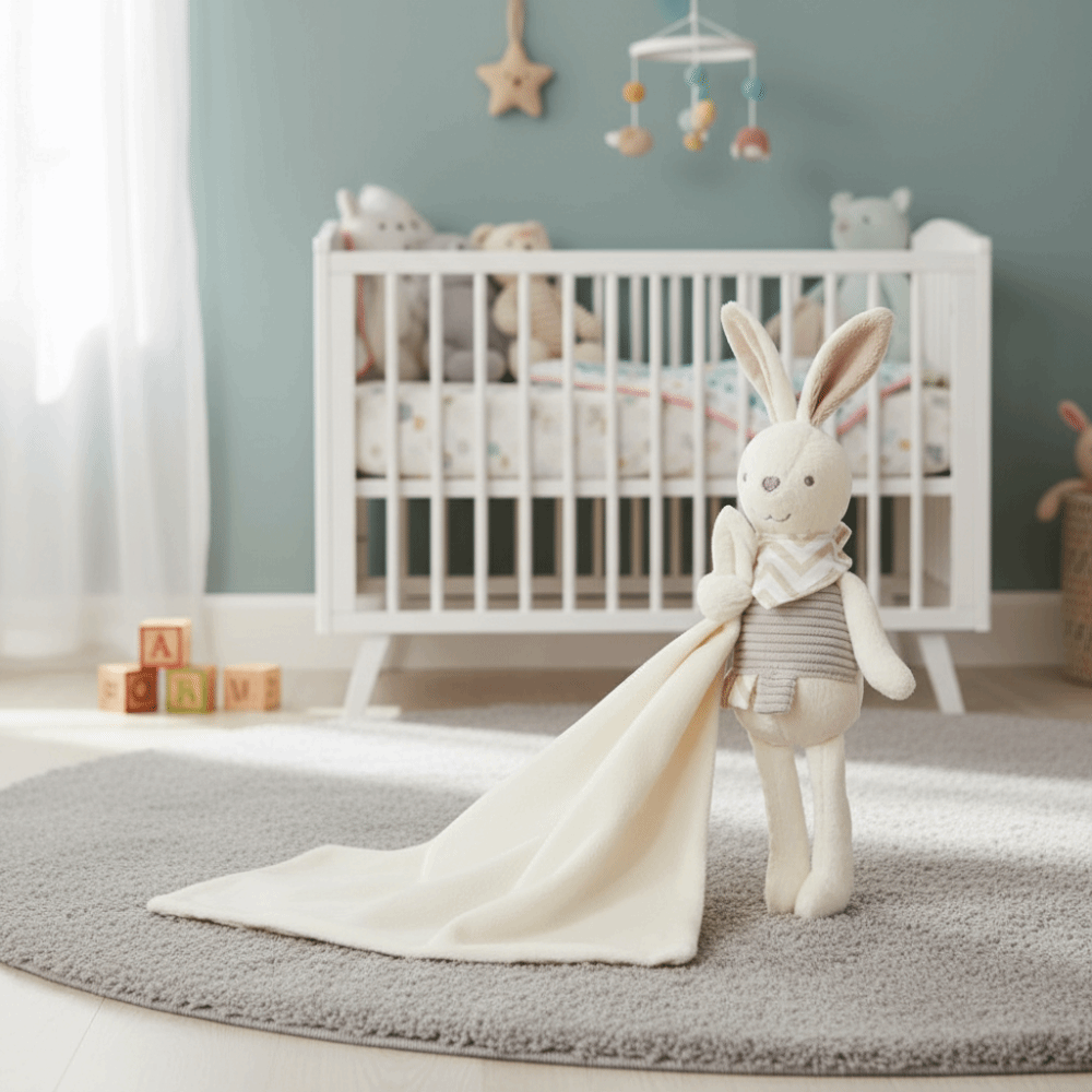 Square Shape Baby Rabbit Comfo - Embroidery Towel ulasan dan harga