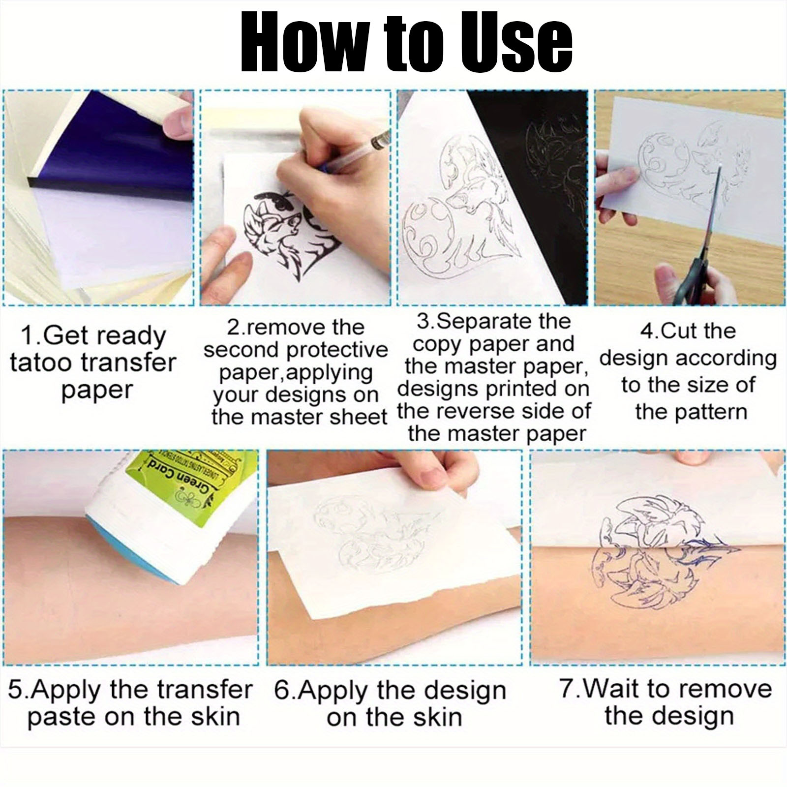 100PCS Professional Tattoo Tra - Transfer Paper Carbon ulasan dan harga