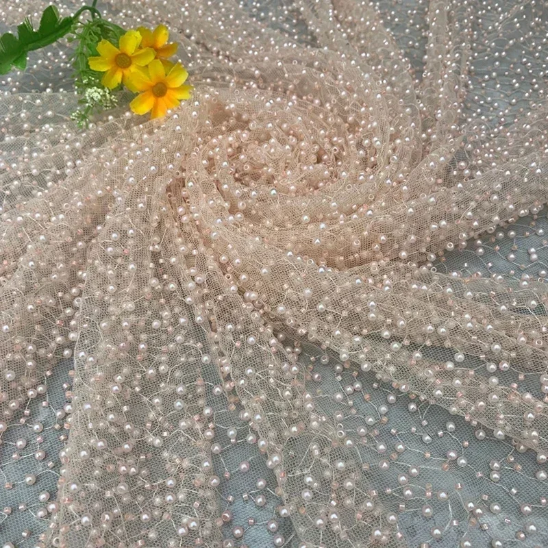 1yard Pearl Mesh Fabric Round  - Embroidery Youtube ulasan dan harga