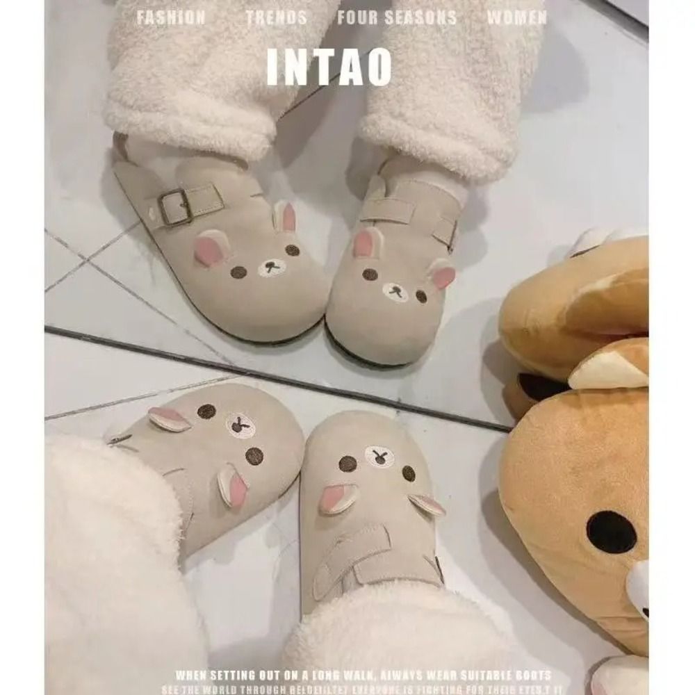 New Thick Bottom Rilakkuma Wom - Embroidery Flat Shoes ulasan dan harga