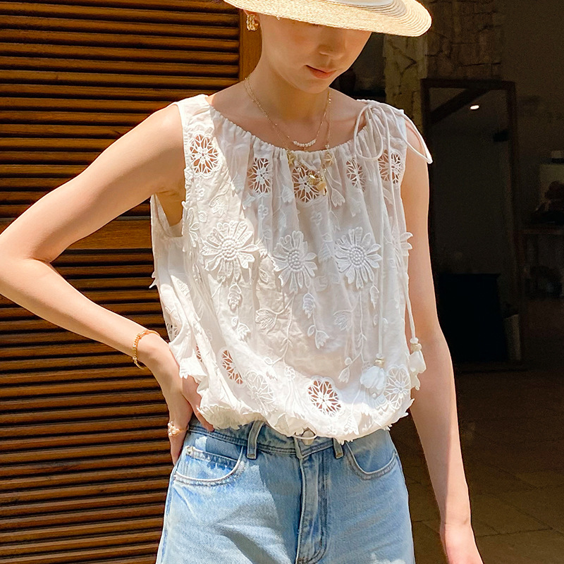 French Style Boho Embroidery B - Embroidery Eyelet ulasan dan harga
