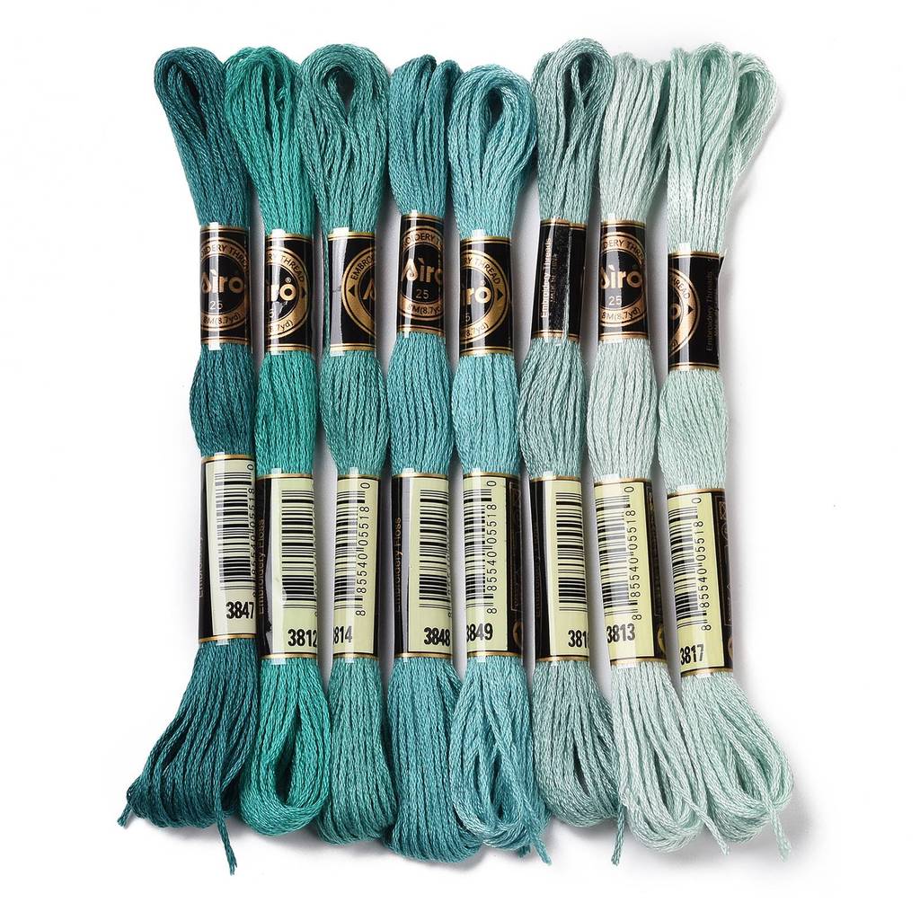 1Set 8 Skeins 0.5mm 6-Ply Poly - Embroidery Floss ulasan dan harga