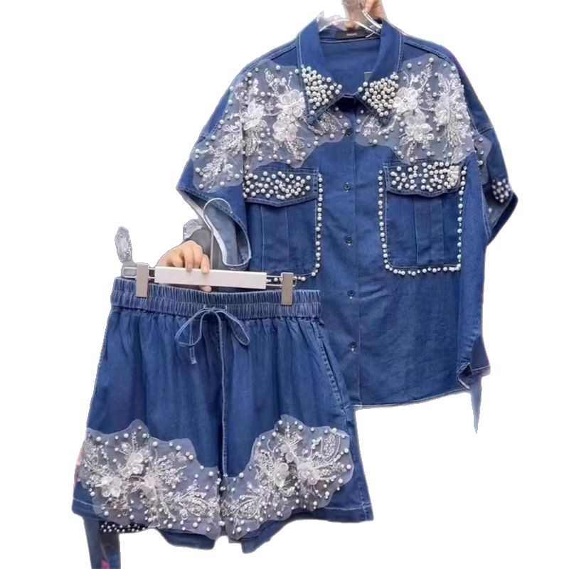 Women Diamonds Beaded Flowers  - Embroidery Blouse ulasan dan harga