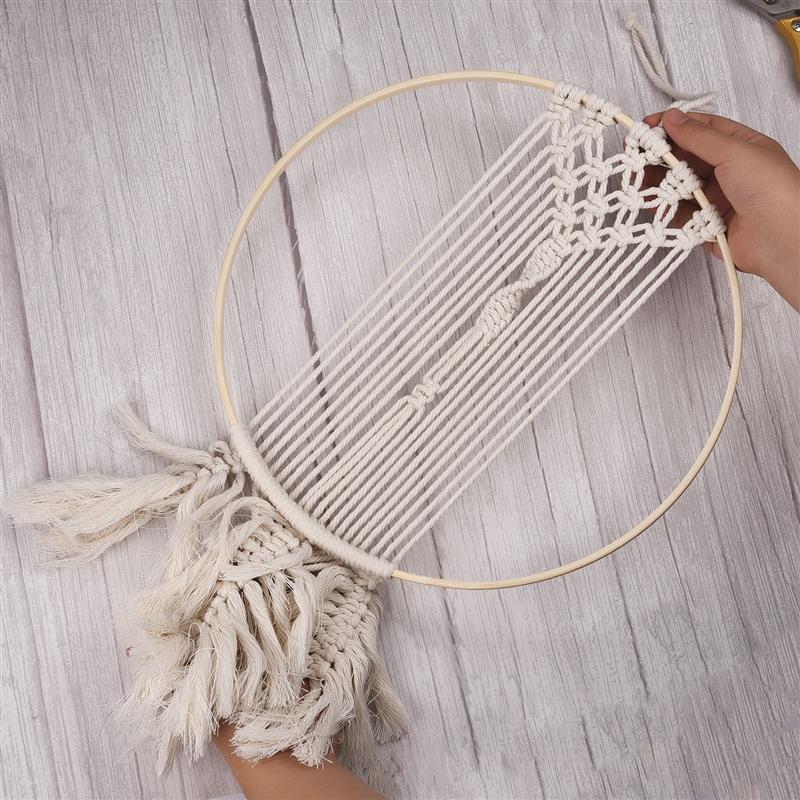 1/5Pcs 8-33cm Wooden DIY Handm - Embroidery Ring ulasan dan harga