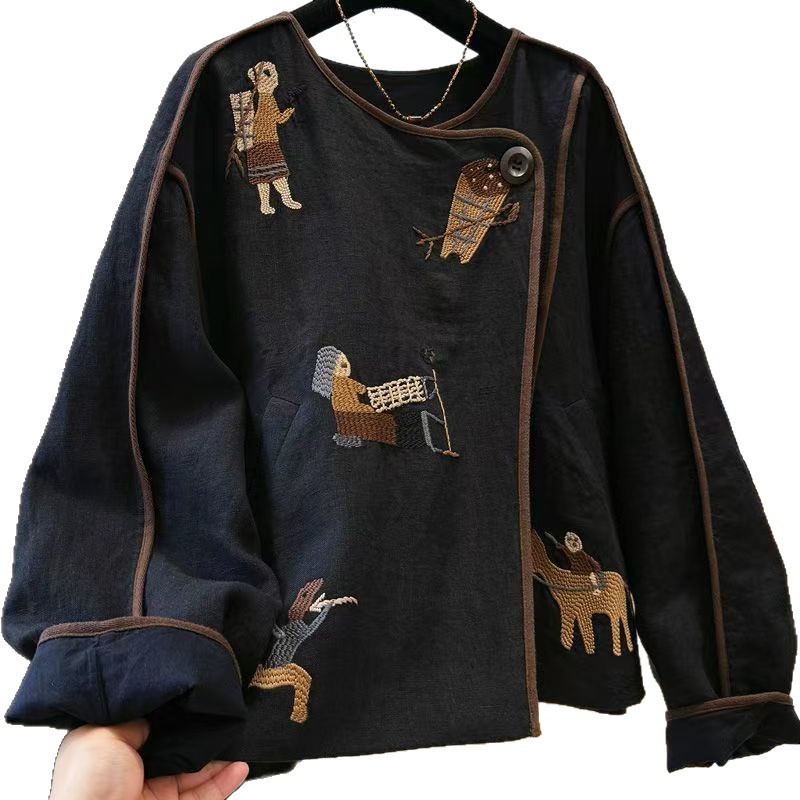 Heavy Embroidery Round Neck Sh - Embroidery Origin ulasan dan harga